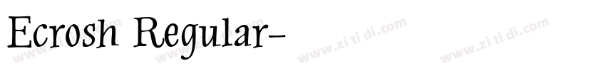 Ecrosh Regular字体转换